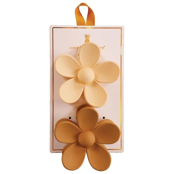 Duo Hair Clip, Flower Nude - Picture 1 of 4